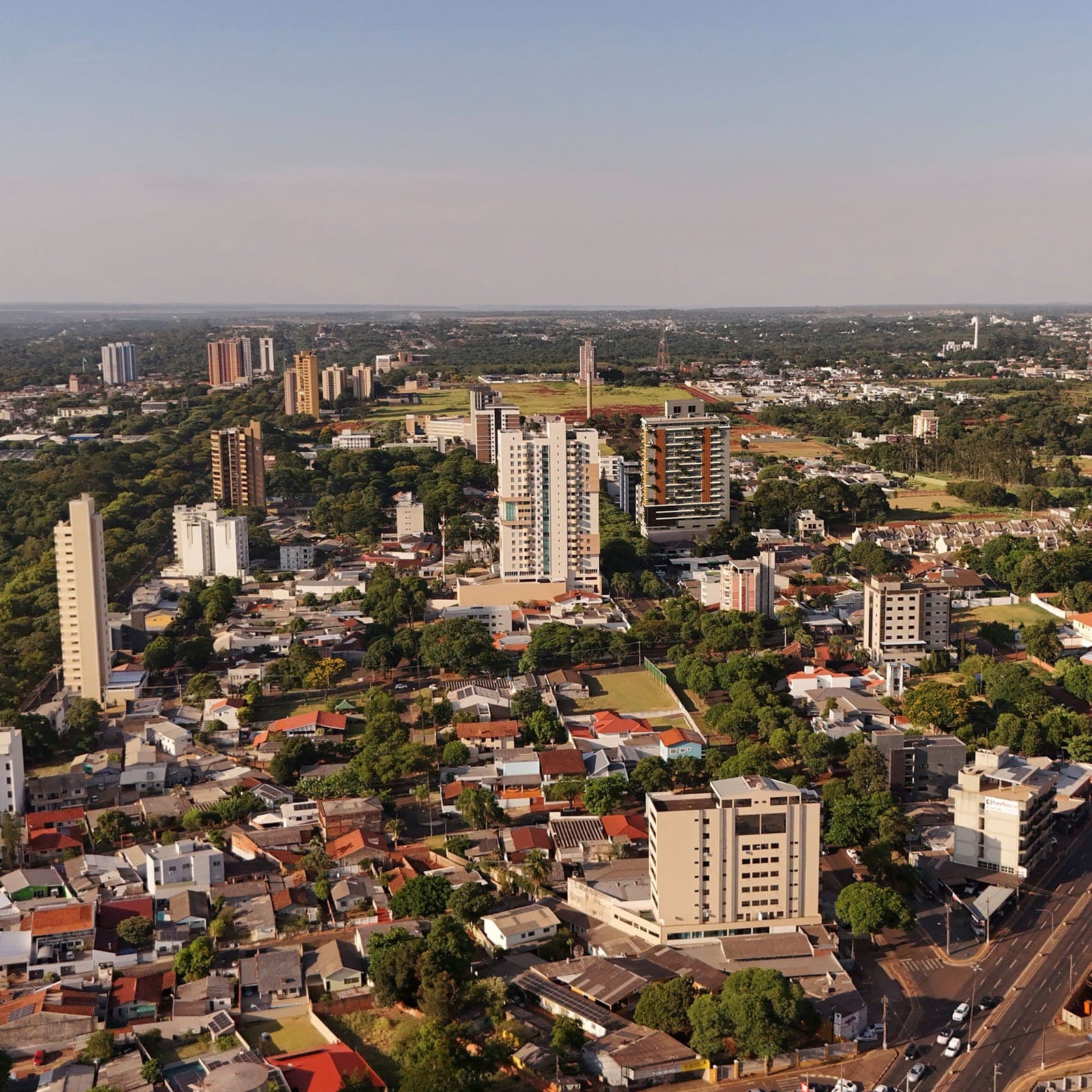Vista aérea de Foz do Iguaçu