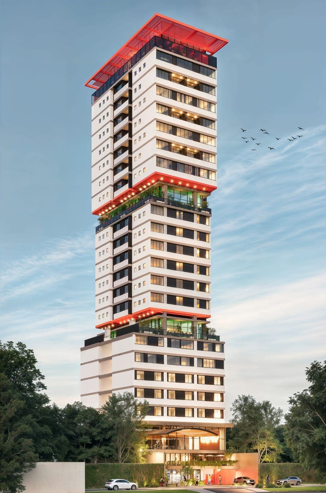 A torre de 23 andares