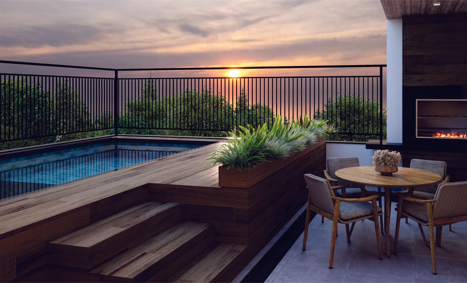 Rooftop com piscina